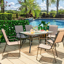 7-Piece Patio Dining Set with 6 Stackable Chairs by LJGDeals