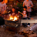 Outdoor Wood Burning Fire Pit with Log Storage Rack and Wheels by LJGDeals
