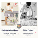 Baby Changing Table with Safety Belt and 4-side Defence-Gray by LJGDeals