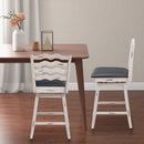 360° Swivel Bar Stools with Rubber Wood Frame and Ergonomic Backrest and Footrest by DirectDeals