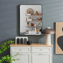 Metal Framed Bathroom Mirror with Rounded Corners by LJGDeals