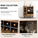 Buffet Sideboard with Removable Wine Rack and Glass Holder-Rustic Brown by LJGDeals