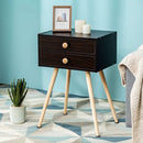 Modern Nightstand Bedside Table Mid Century with 2 Drawers-Natural by LJGDeals