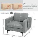 Modern Accent Armchair with Side Storage Pocket by DirectDeals