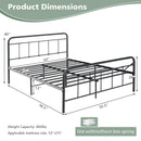 Heavy Duty Metal Platform Bed Frame with Headboard by LJGDeals