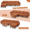 Modular L-shaped Sectional Sofa with Reversible Ottoman and 2 USB Ports by LJGDeals