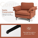 Modern Fabric Accent Armchair with Original Distributed Spring and Armrest Cushions by LJGDeals