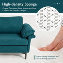 Modern Fabric Loveseat Sofa for with Metal Legs and Armrest Pillows by LJGDeals