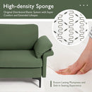 Modern Fabric Loveseat Sofa for with Metal Legs and Armrest Pillows by LJGDeals