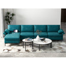 Extra Large L-shaped Sectional Sofa with Reversible Chaise and 2 USB Ports for 4-5 People by LJGDeals