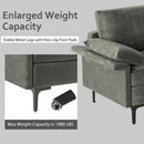 Large 3-Seat Sofa Sectional with Metal Legs for 3-4 people by LJGDeals