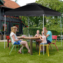 2-Tier 10 x 10 Feet Pop-up Canopy Tent with Wheeled Carry Bag-Black by LJGDeals