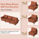 Large 3-Seat Sofa Sectional with Metal Legs for 3-4 people by LJGDeals