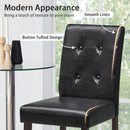 Set of 2 Bar Stools with Rubber Wood Legs and Button-Tufted Back by LJGDeals