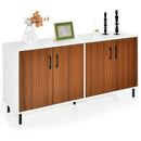 4-Door Kitchen Buffet Sideboard for Dining Room and Kitchen-White by LJGDeals