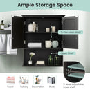 2-Door Wall Mount Bathroom Storage Cabinet with Open Shelf by LJGDeals
