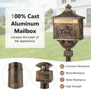 Retro Cast Aluminum Mailbox Security Postal Letter Box with Baffle Door by LJGDeals