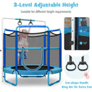 5 Feet Kids 3-in-1 Game Trampoline with Enclosure Net Spring Pad by LJGDeals
