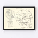 Vintage Map of the Smoky Hill Air Force Base Vicinity, 1951