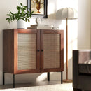 Kitchen Sideboard with 2 Rattan Doors and Adjustable Shelf by LJGDeals