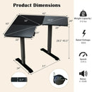 L-shaped Electric Standing Desk with 4 Memory Positions and LCD Display by LJGDeals