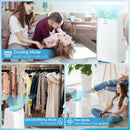 9000BTU 3-in-1 Portable Air Conditioner with Remote-White by LJGDeals