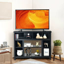 Modern Corner TV Stand with Adjustable Shelves for TVs up to 48 Inch by LJGDeals