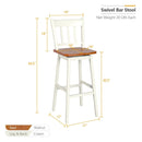 30.5 Inches Set of 2 Swivel Bar Stools with 360¬∞ Swiveling by LJGDeals