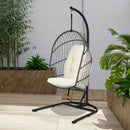 Hanging Wicker Egg Chair with Stand by LJGDeals