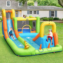 8-in-1 Inflatable Water Slide Bounce House with Splash Pool and 735W Blower by LJGDeals
