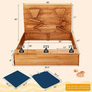 Kids Wooden Square Sandbox with Cover by LJGDeals