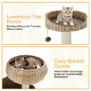 41 Inch Rattan Cat Tree with Napping Perch by LJGDeals