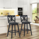Set of 2 360-Degree Swivel Bar Stools for Home Restaurant by LJGDeals