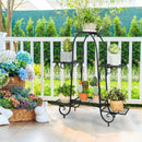 6-Tier Plant Stand with Adjustable Foot Pads-Black by LJGDeals