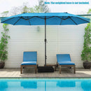 15 Feet Patio Double-Sided Umbrella with Hand-Crank System by LJGDeals