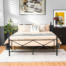 Full/Queen Size Metal Bed Frame Platform with Headboard by LJGDeals