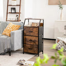 Freestanding Cabinet Dresser with Wooden Top Shelves by LJGDeals