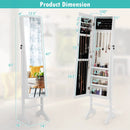 Free-Standing Jewelry Cabinet with Full-Length Mirror and Lockable Door by LJGDeals