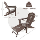 Patio HDPE Adirondack Chair with Retractable Ottoman by LJGDeals