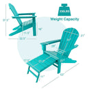 Patio HDPE Adirondack Chair with Retractable Ottoman by LJGDeals