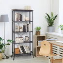 Industrial 5-Layer Bookshelf with Out-Stretched Legs-Rustic Brown by LJGDeals