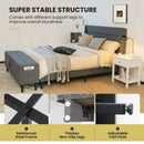 Full/Queen Size Upholstered Platform Bed Frame with Storage Ottoman by LJGDeals