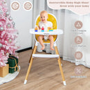 4-in-1 Convertible Baby High Chair Infant Feeding Chair with Adjustable Tray by LJGDeals