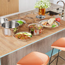 11 Pieces Stainless Steel Kitchen Cookware Set with Gold Stay-Cool Handles by LJGDeals