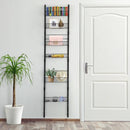 Over the Door Pantry Organizer Rack with Adjustable Door Hook and 6 Basket by LJGDeals
