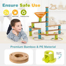 Bamboo Build Run Toy with Marbles for Kids Over 4 by LJGDeals