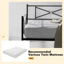 Metal Daybed Twin Bed Frame Stable Steel Slats Sofa Bed by DirectDeals