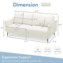 Modern Loveseat with Comfy Backrest Cushions by LJGDeals