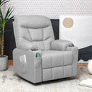 Massage Rocking Recliner Chair with Heat and Vibration-Gray by LJGDeals