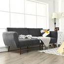 Convertible Futon Sofa Bed Adjustable Couch Sleeper with Wood Legs by LJGDeals